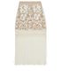 Self - Portrait Overlay Fringed Skirt, back view